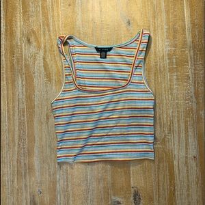 Rainbow crop top tank size S AE Studio